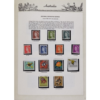 The Standard Australian Stamp Album with Various Early Kangaroo Series Stamps of Varied Denominations