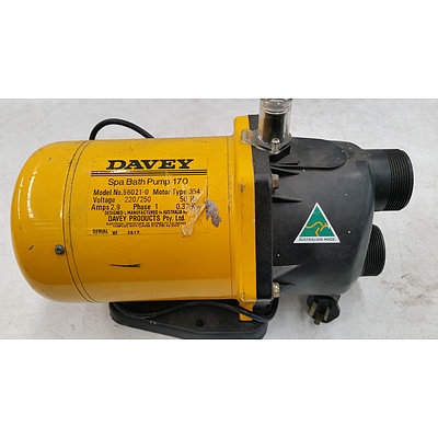 Davey Spa Bath Pump170 Electric Water Pump