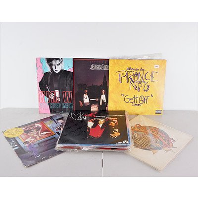 Quantity of Approximately  12 x Vinyl 12 Inch Records Including Bee Gees, Prince , Aretha Franklin and More