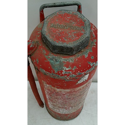 Vintage Autosprink Fire Extinguisher