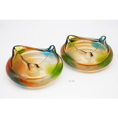 Pair of Mid century Murano Glass Bowls