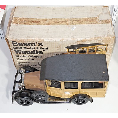 Jim Beam 1929 Model A Ford Woodie Decanter with Box