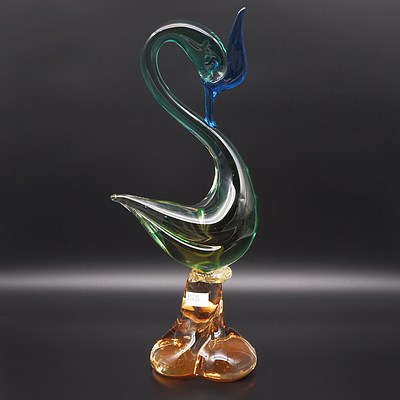 Vintage Art Glass Bird Figurine