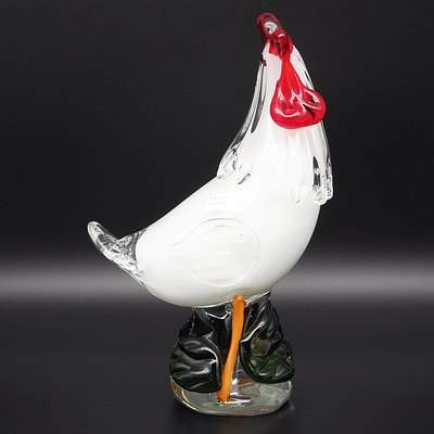 Vintage Art Glass Chicken Figurine