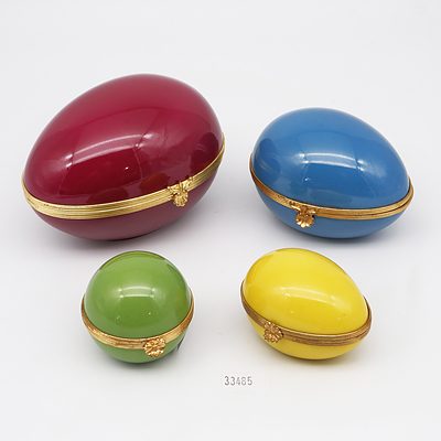 Four of Various Limoges Porcelain Boxes