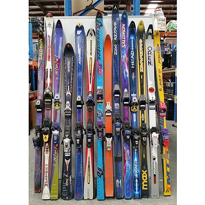 Lot Of 14 Assorted Pairs Of Skis
