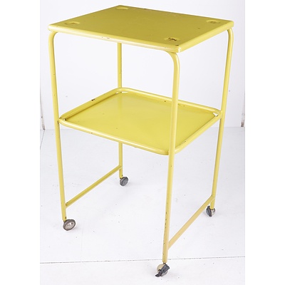 Retro Two-Tier Painted Metal Trolley