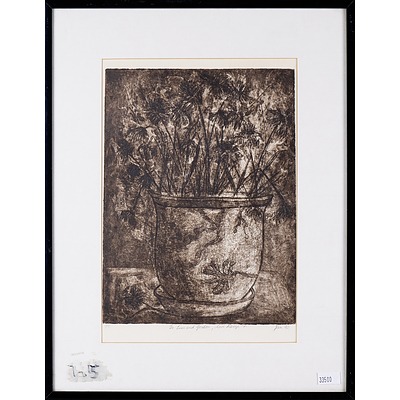 Still Life of Flowers 1990, Etching