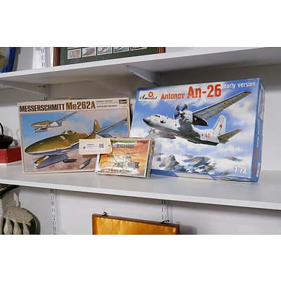 Three Various Aircraft Scale Model Kits