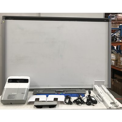 Epson EB-450W WXGA 3LCD Projector With Interactive Projector Screen