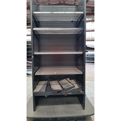Gondola Pegboard/Shelving End Bays - Lot of Two