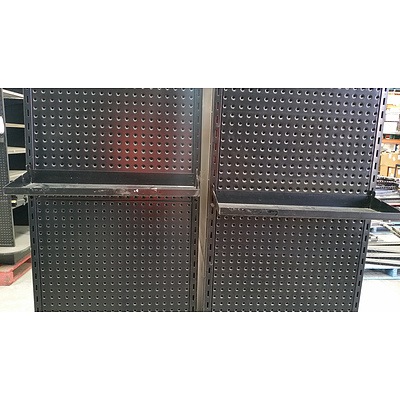 Gondola Pegboard/Shelving End Bays - Lot of Two