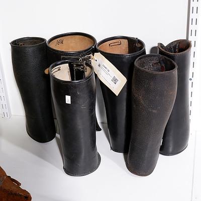 Three pairs of Vintage Leather Riding Gaiters