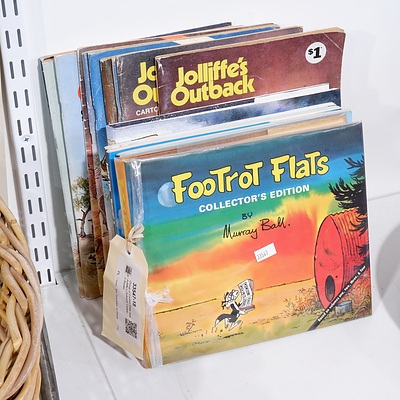 Group of Footrot Flats and Jolliffe's Outback Cartoon Books