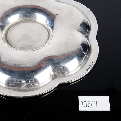 Monogrammed Sterling Silver Ring Dish, Birmingham, S W Smith & Co, 1926
