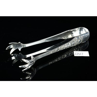 Sterling Silver Tongs with Bird Claw Tips, Birmingham