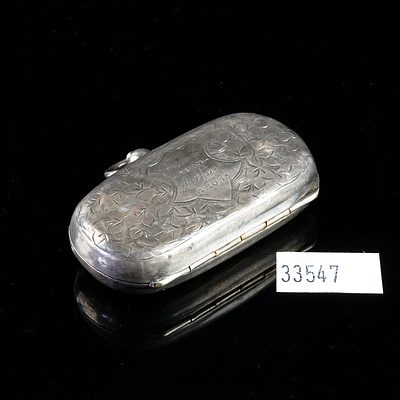 Edwardian Sterling Silver Sovereign Case, Chester, 1908