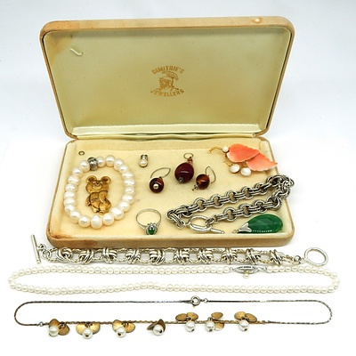 Collection of Costume Jewellery, Including Freshwater Pearl Bracelet
