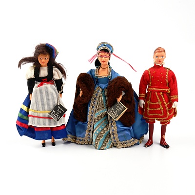Three Vintage Peggy Nisbet Costume Dolls