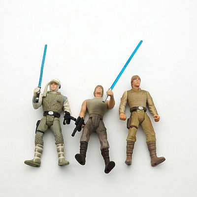 Three Kenner Luke Skywalker Variations, 1997 and 1995 