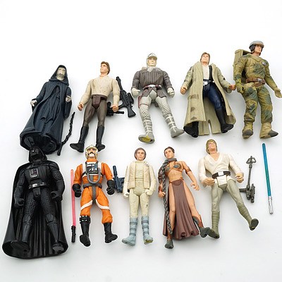 Collection of Kenner Star Wars Figures, Including Princess Leia, Han Solo, Darth Vader and More 1995-1998