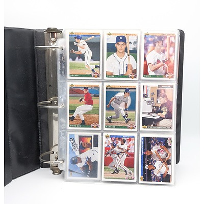 Collection of 1992 Upper Deck Baseball Cards in Collector's Card Album