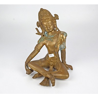 Cast Brass Figure of Tara