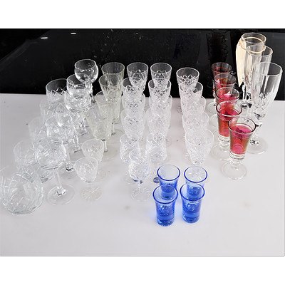 Group of Assorted Crystal and Glass Stemware