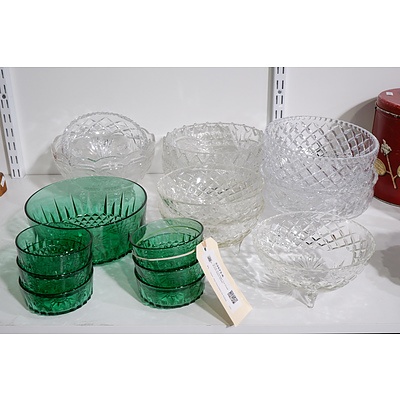 Group of Vintage Cut Crystal and Glass Bowls
