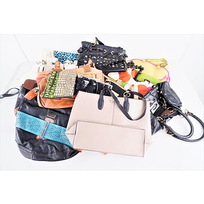 Group of Various Designer Marked Handbags including Kardashian, Mimco and Collette