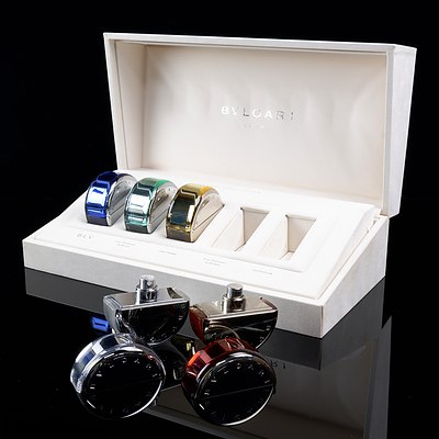 Set of Five Bulgari Charms Collection Perfume Bottles in Original Display Box