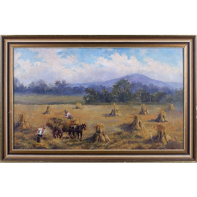 J. M. Wray (Early 20th Century), Wooloomanata Station, Oil on Canvas, 45 x 75 cm