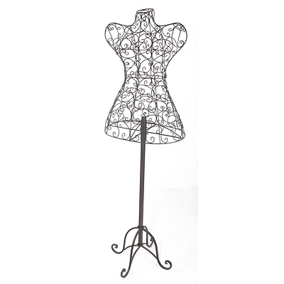 Vintage Style Wrought Iron Adjustable Display Mannequin