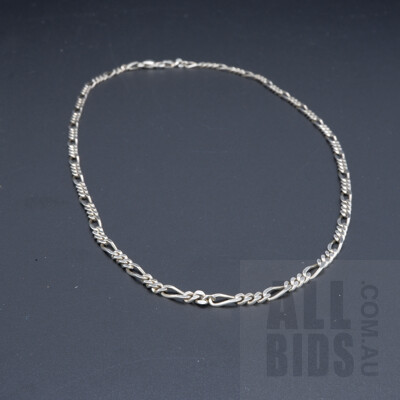 Sterling Silver Figaro Chain, 10.3g