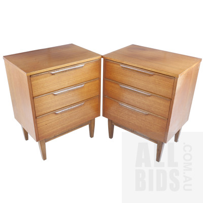 Pair of Vintage 1960s Teak Bedside Cabinets