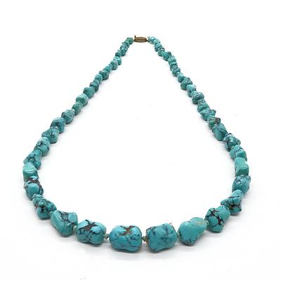 Strand of Tumbled Turquoise Beads
