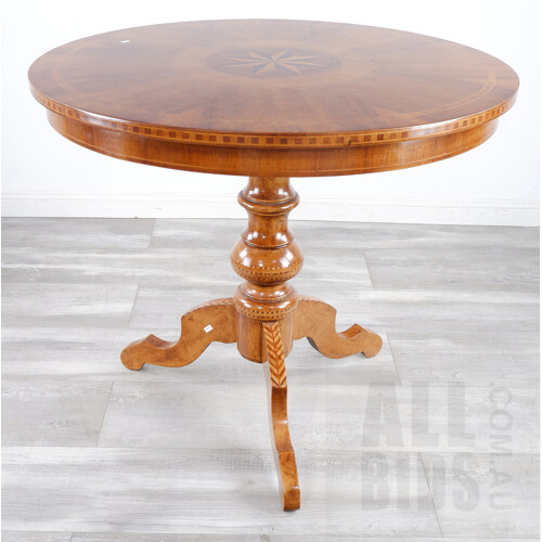 Bespoke Italian 'Sorrento' Style Inlaid Walnut Table Made by Savi Maurizio Furniture Italy