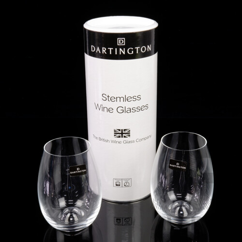 Dartington Pair Stemless Wine Glasses in Original Tube