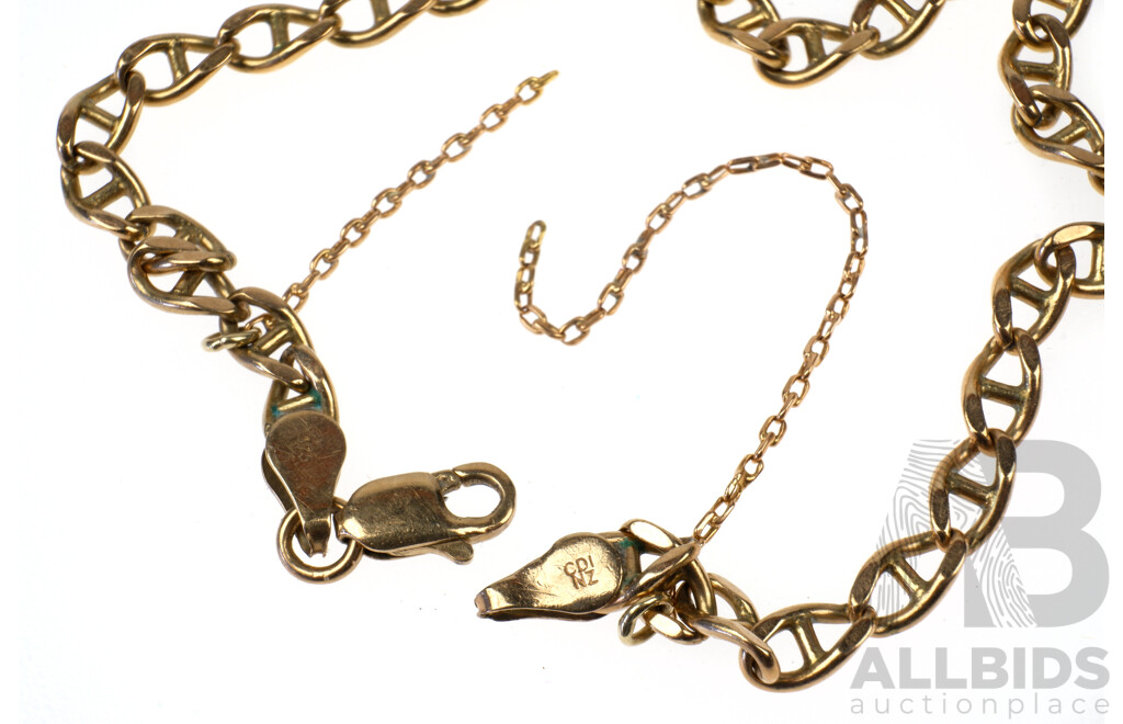 9ct Yellow Gold Anchor Chain, 5.7g