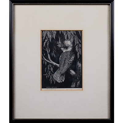 Lionel Lindsay (1874-1961), The Kookaburra 1923, Woodcut 