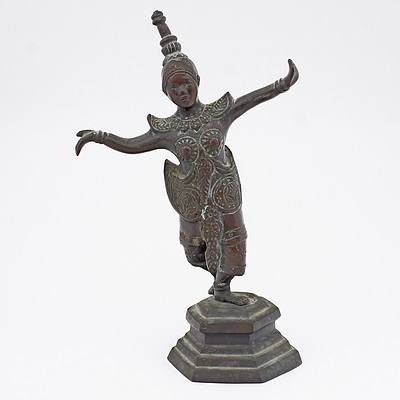 South East Asian Cast Bronze Figure of a Deity