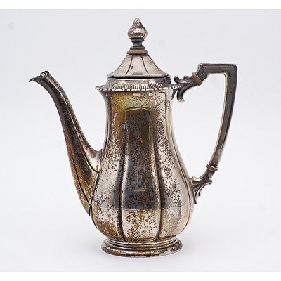 Early 20th Century European Sterling Silver Batchelor's Coffee Pot, Weight 389gm