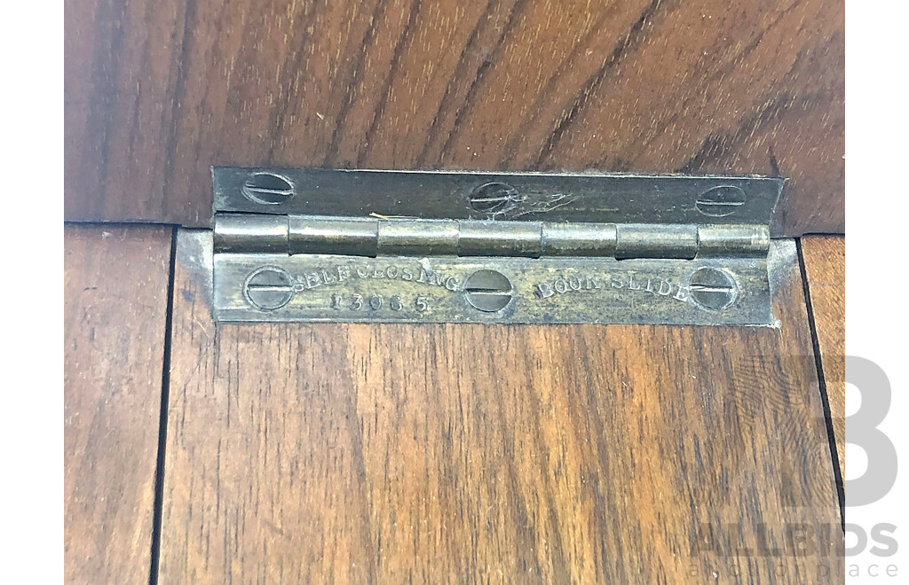 Victorian Walnut and Pierced Brass Telescopic Book Stand, Hinges Stamped "Self Closing Book Slide", "Betjemann's Patent 13065"