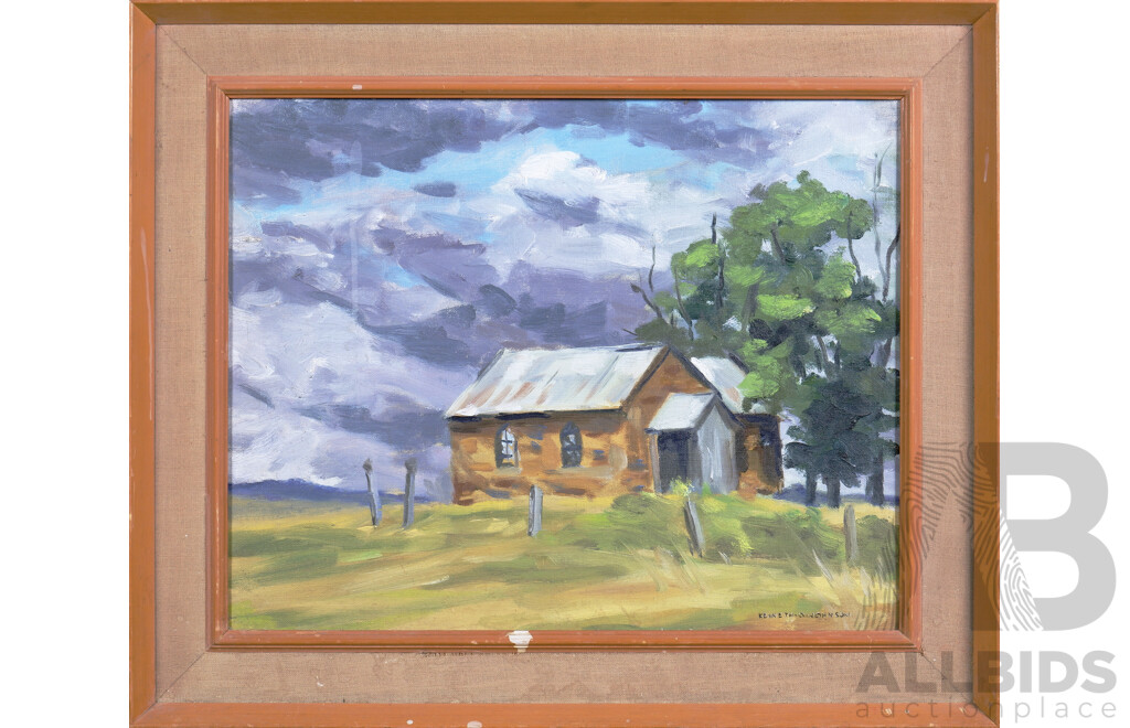 Kenneth O. Johnson (Born 1921), St Marks - Upper Gundaroo, OIl on Canvas on Board