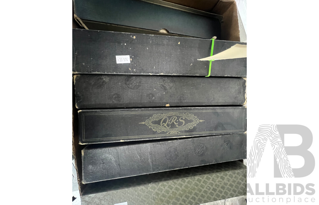 Box of Vintage Pianola Rolls