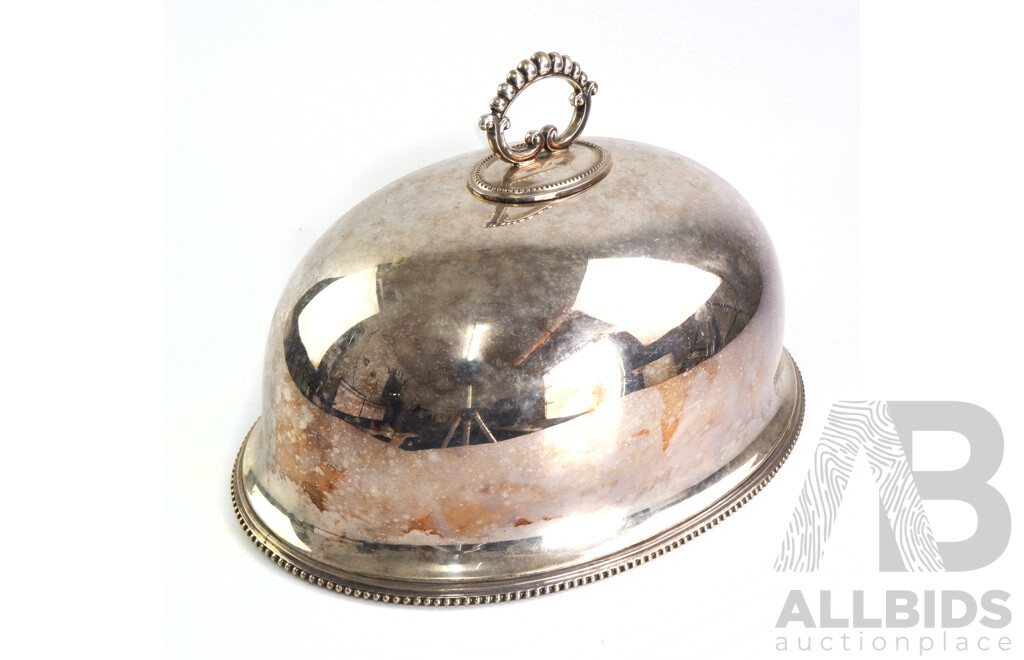 Antique Silver Plate Victorian Meat Dome