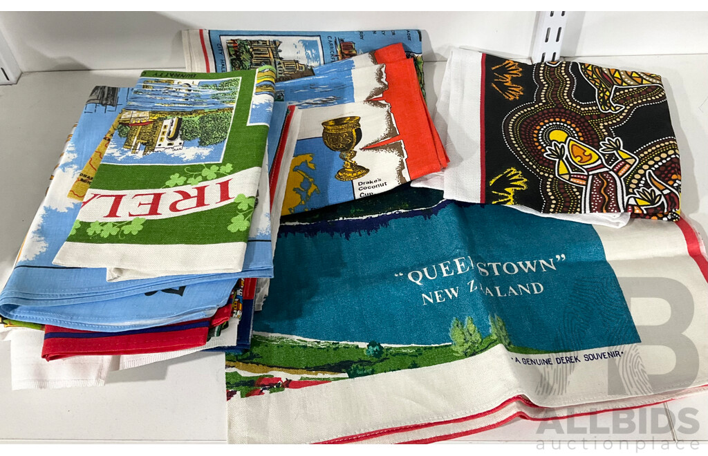 Vintage Collection of Teatowels From Different Countries