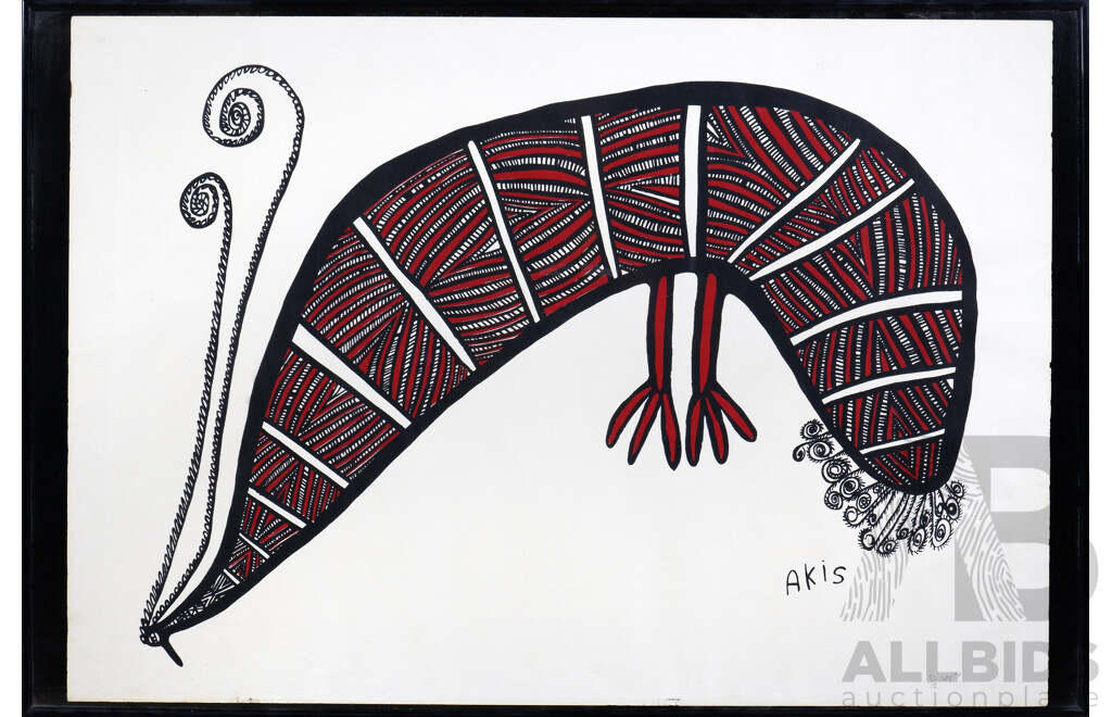 Timothy Akis (c.1944-1984, Papua New Guinea), Bird 1974, Screenprint