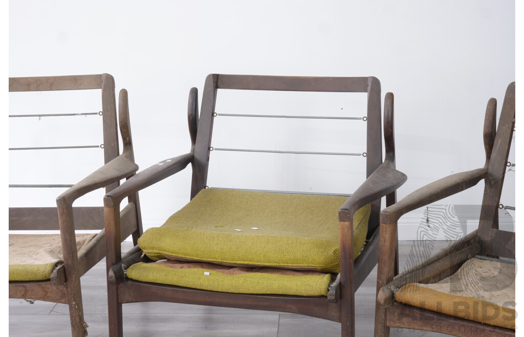 Three Fler Narvick Armchairs for Restoration