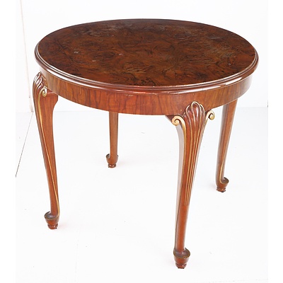 Antique Style Occasional Table in Burr Walnut Veneer